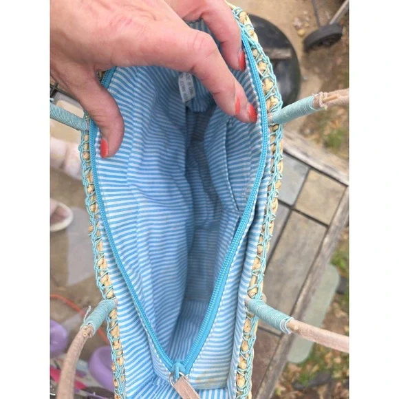 Vintage Fun Summer Tote Purse Bag Corn, Husk, With Flowers And Butterflies Pic's - Picture 7 of 7